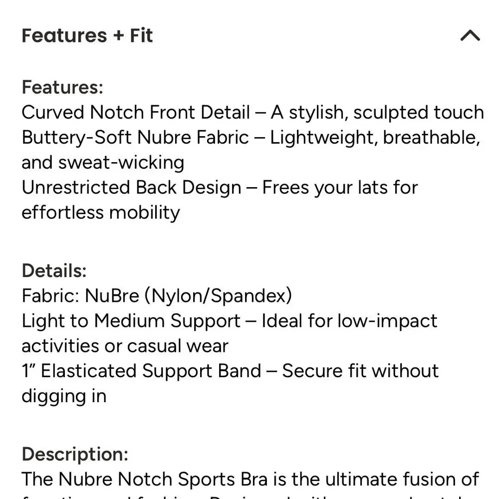 NWT $46 BuffBunny Buff Bunny Nubre Notch Sports Bra in Oat Milk (Cream) Sz L - Picture 6 of 16